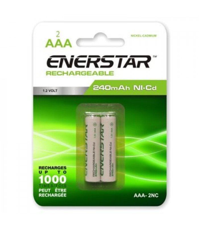 Enerstar Rechargeable batteries AAA NI-CD 1.2V 240mAh - Pack of 2