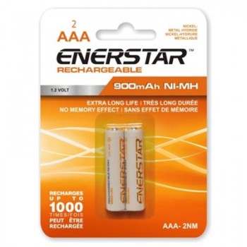Pile Rechargeable 2*AAA 900mAh Ni-MH de Enerstar