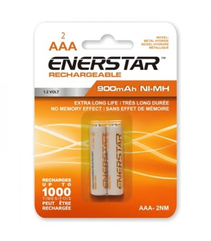 Enerstar Rechargeable Battery 2*AAA 900mAh Ni-MH