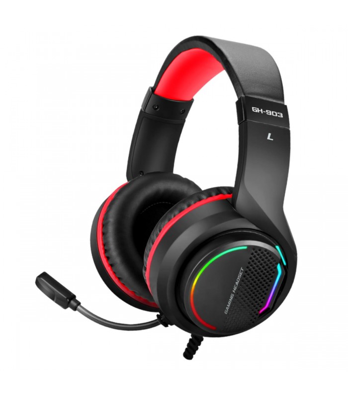 Casque de jeu à son surround 7.1 avec rétro-éclairage RGB GH-903 pour smartphone, PC, PS4, Xbox One, câble Xtrike