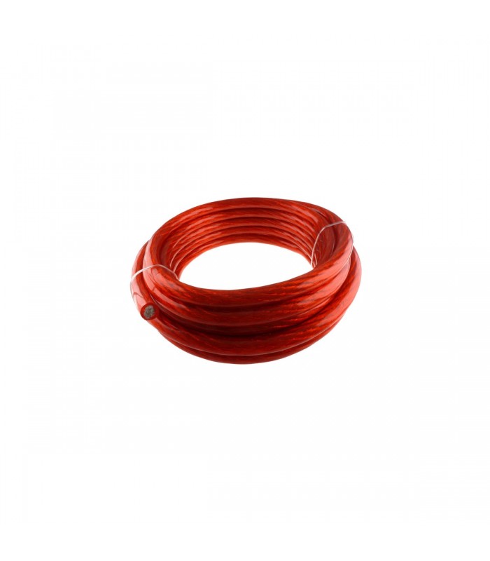 Global Tone Câble dalimentation pour auto, 4AWG, CCA, OD:10mm, Rouge, 100 pi.