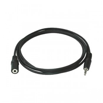 Câble de rallonge 3.5mm stéréo mâle/femelle 1,8m de Global Tone - Noir