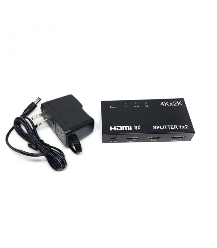 Global Tone 1x2 HDMI Splitter, v1.4 4k x 2k, Supporting HDCP