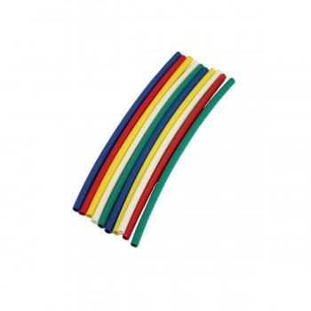 Global Tone 6" Heat Shrink Tubing Glue, Dual Wall, 3/8", 3:1, 5 colors, Bag of 10pcs