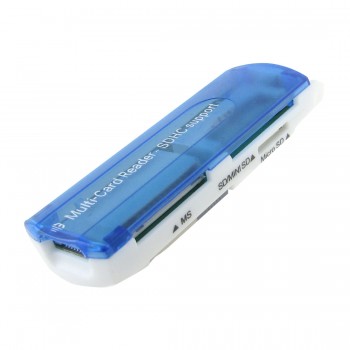 Lecteur USB multi-cartes de Global Tone - Bleu