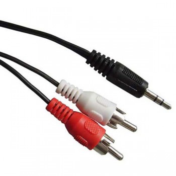 Câble audio 3.5mm stéréo mâle vers 2 RCA mâle 6 pi. Speedex