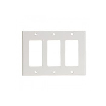 Plaque murale Decora 3 dispositifs Blanc de Global Tone