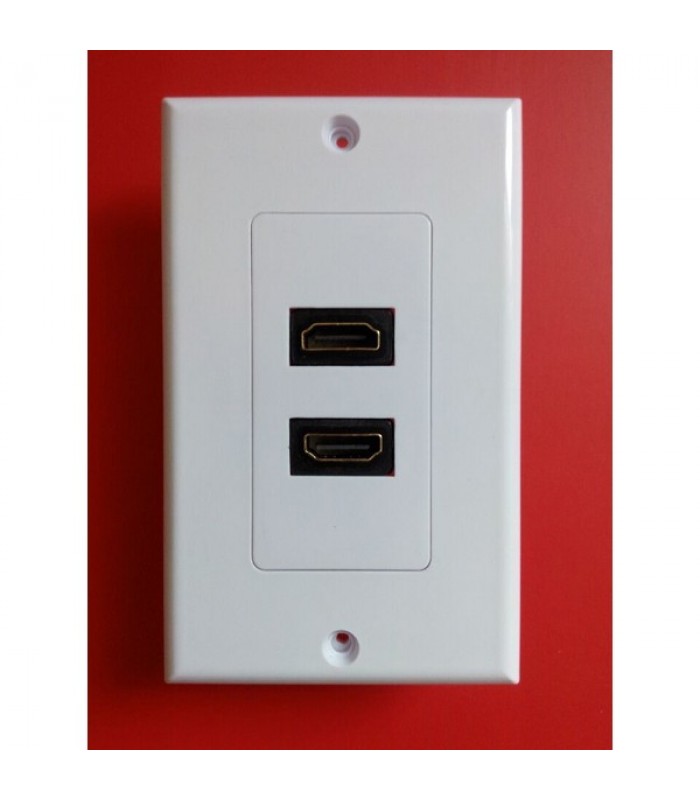 Global Tone Double HDMI 4K Wall Plate