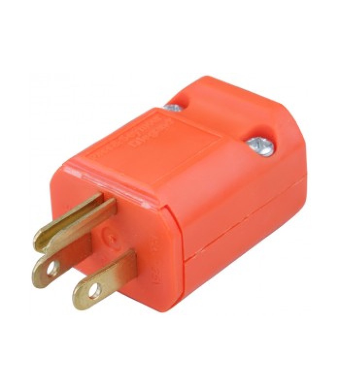 Global Tone Plug for Power Cord nema 5-15R 125vac 15A 16-14awg SJT , Orange