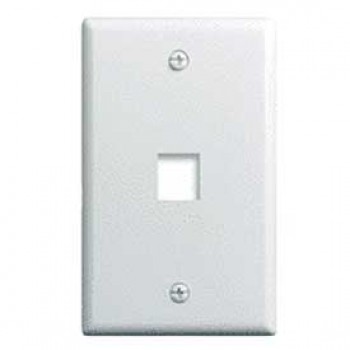 Global Tone Wall Plate Keystone 1-Port Modular White