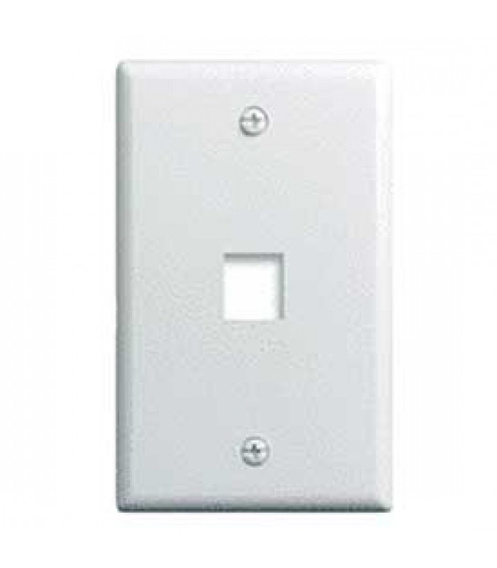 Global Tone Wall Plate Keystone 1-Port Modular White