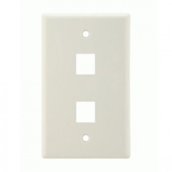  Plaque murale modulaire à 2 ports Blanc de Global Tone