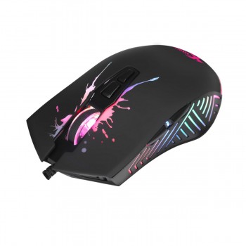 Xtrike Me Souris de Jeu Optique avec fil GM-215, 7D, 7 Boutons, Rétro-éclairage RGB, DPI 1200/24000/4800/7200