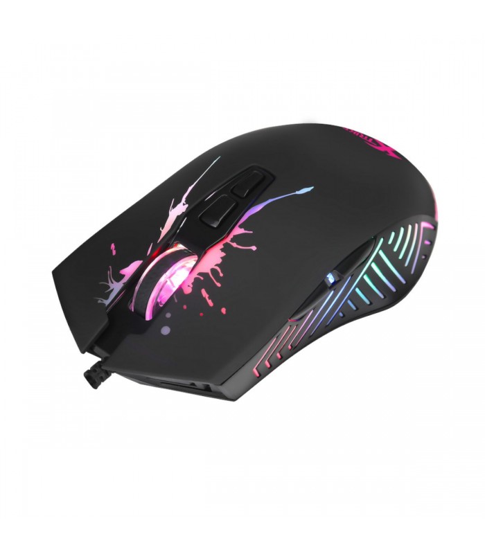 Xtrike Me Souris de Jeu Optique avec fil GM-215, 7D, 7 Boutons, Rétro-éclairage RGB, DPI 1200/24000/4800/7200