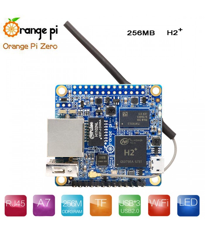 Carte de développement 256 Mo Open Source Open Source Orange Pi Zero H2 Quad Core avec antenne WiFi