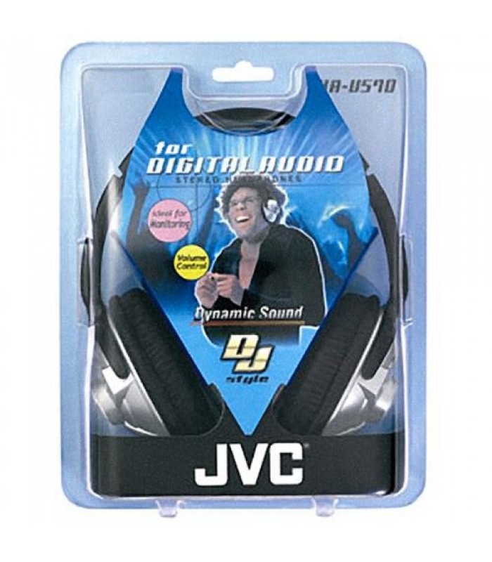 JVC HAV570 Full-Size DJ Headphones With In-Line Volume Control