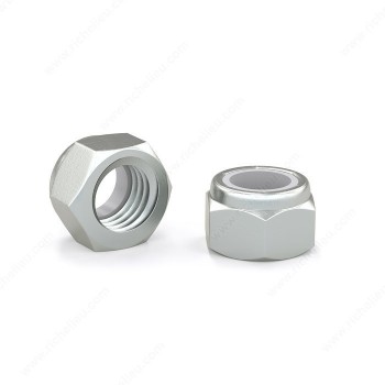 Hex Lock Nut with Nylon Insert Zinc 7/16 in. - Paquet de 5