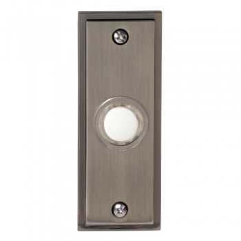 Honeywell Wired Recessed Illuminated Push Button for Door Chime, Brushed Nickel Finish