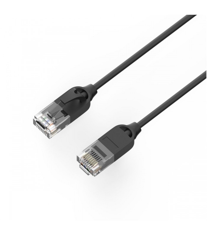 HP 3 meters Slim Ethernet Cable Cat6 U/UTP, 250MHz, 1Gbps, RJ45 Computer Networking Cord, Black (DHC-CAT6-SLIM-03M)