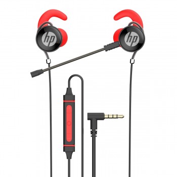 HP in-Ear Earbud Headphones with Volume Control & Microphone, Red