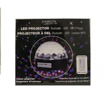 Projecteur à DEL d'intérieur Bluetooth, USB et Lecteur MP3
