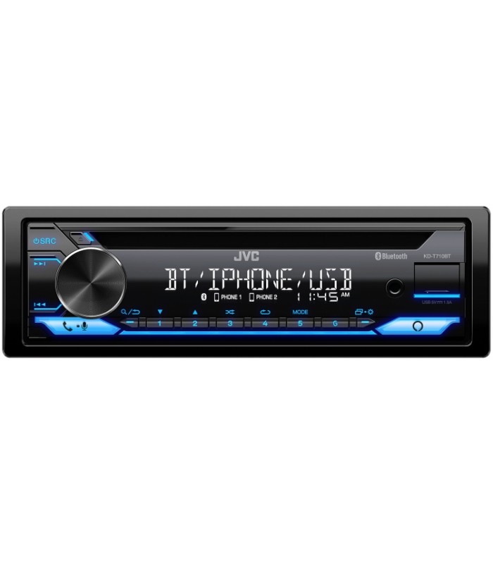 JVC KD-T710BT Récepteur CD Bluetooth / USB / Pandora / iHeartRadio / Spotify / FLAC / 13-Bande EQ