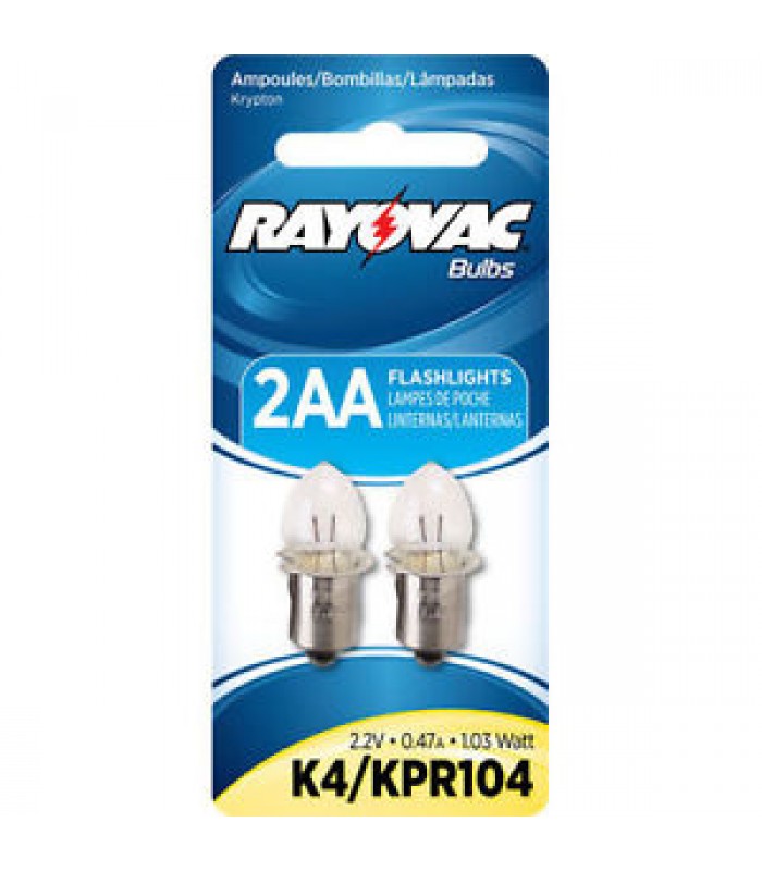 Rayovac Ampoule K4-2 (KPR104) Krypton / Paquet de 2