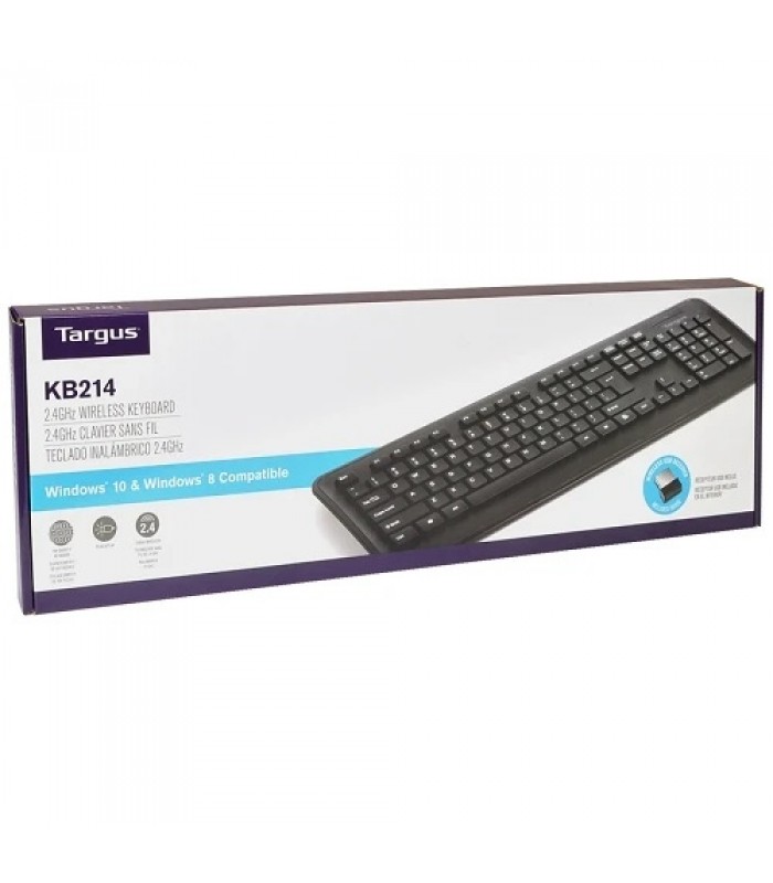 Targus KB214 2.4Ghz Wireless Slim Keyboard with USB Receiver