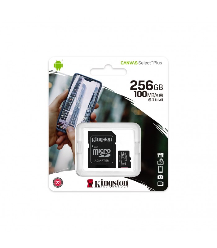 Carte microSD 256 Go Canvas Select Plus 100MB/s de Kingston