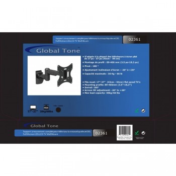 Global Tone 17" - 27" Full Motion Flat-Panel TV Wall Mount 
