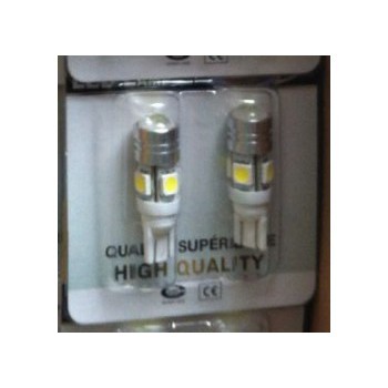 Global Tone 5 DELS T10-T8.5*1+4* 5050SMD Paquet de 2 - Blanc