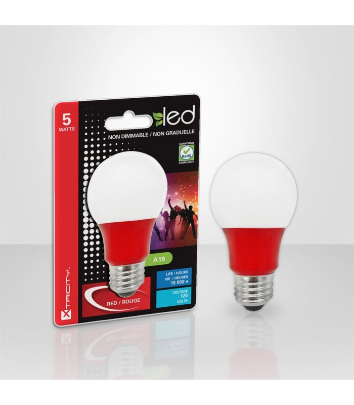 LED Bulb A19 5 Watt - Red