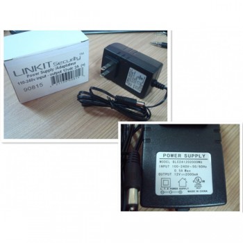Adaptateur CA caméra surveillance 12VDC 2A de Linkit Security