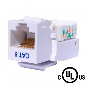 Keystone Garniture RJ45 Blanc Cat6 Keystone 90 sans outil de Linkit Security