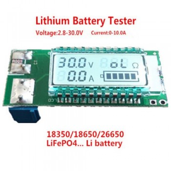 Lithium testeur de tension de batterie li-ion LCD 18650 26650