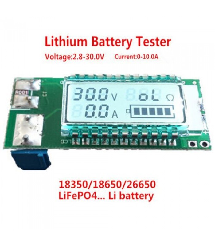 Lithium Li-ion battery tester led meter Voltage/Current/Capacity 18650 26650