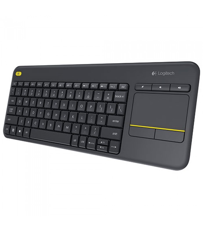 Logitech K400+ Wireless Touch Keyboard With TouchPad for WIN/ANDROID/CHROME OS - Black Recertified