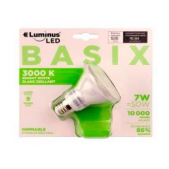 Luminus LED Basix 7 Watt PAR20 3000K Bright White