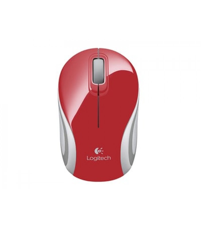 Mini souris sans fil M187 de Logitech - rouge