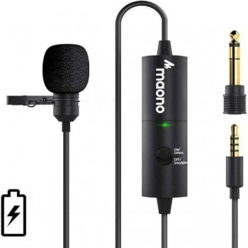 MAONO AU-100R Rechargeable Omnidirectional Lapel Microphone
