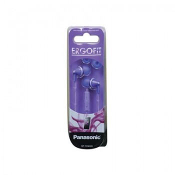 Panasonic ErgoFit In-Ear Earbud Headphones with Mic and Controller, Violet