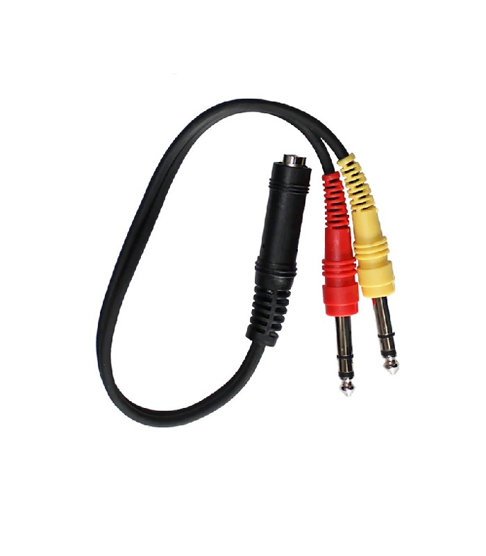 6.3 mm Stereo Female to 2 X 6.3 mm Stereo Male Y Cable - 30 cm