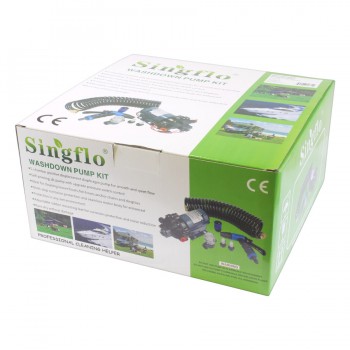 Singflo Ensemble de pompe à pression d'eau avec jet de lavage - 12 V - 17.2 A - 70 PSI - 20 L/min