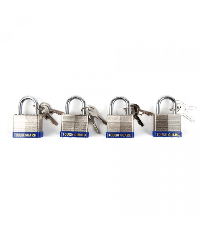 Tough Guard Padlock Laminated 40mm Key Alike - Pack of 4