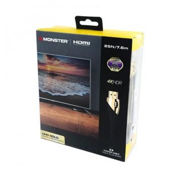 Monster UHD Gold 4K Male to Male HDMI Cable - 21.0 Gbps - 25 ft