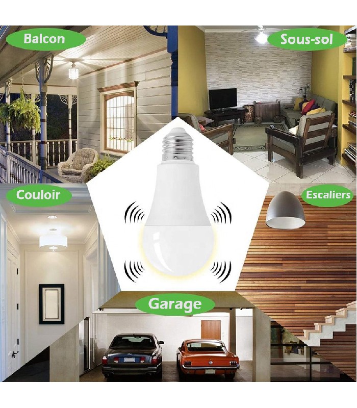 Ason Decor A19 LED Bulb with Motion Sensor - 120 V - 8 W - E26 - 3500 K