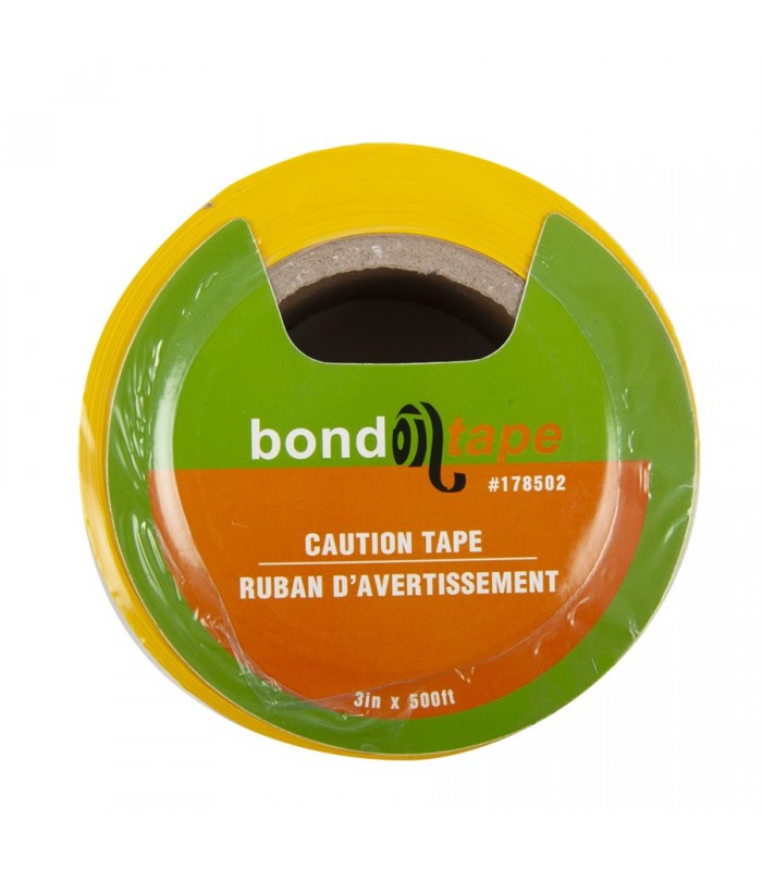 Bond Tape Ruban D'avertissement 3 po. x 500 pi.