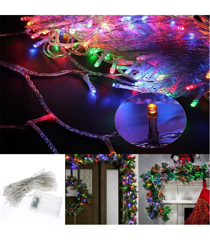 Danson Decor LED Battery Operated String Lights - 100 LED - Multicolor - 14.85 m