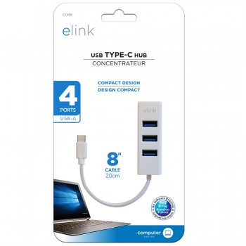 eLink USB 3.1 Type-C to 4 Port USB-A Adapter Hub