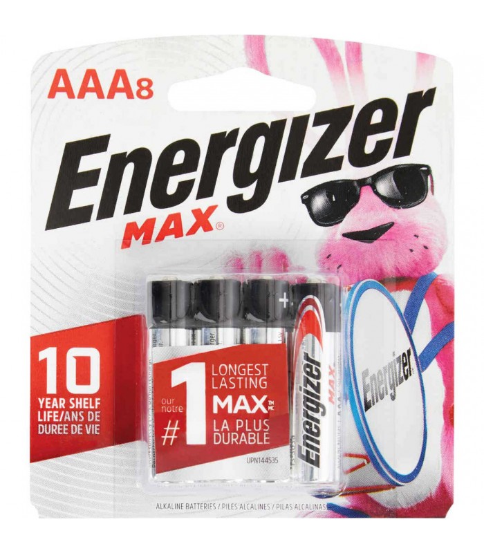 Energizer AAA Alkaline Batteries 8 Pack